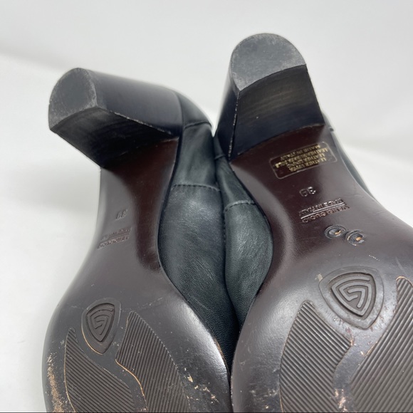 AGL Attilio Giusti Leombruni EU 39 US 9 Black Leather Cap Toe Pumps - Picture 11 of 12
